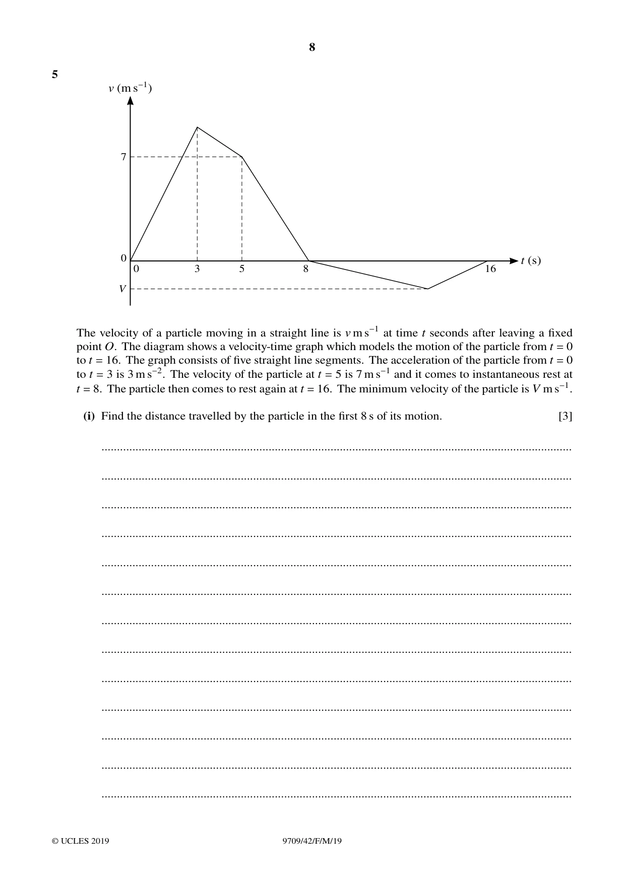 Cambridge A Level Mathematics 9709 2019 Feb/March Paper 4 · Variant 2 question paper, page 8 of 16