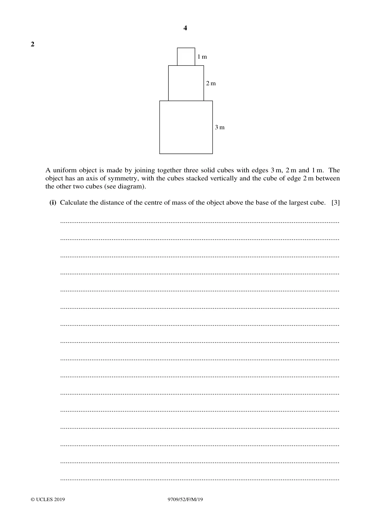 Cambridge A Level Mathematics 9709 2019 Feb/March Paper 5 · Variant 2 question paper, page 4 of 16
