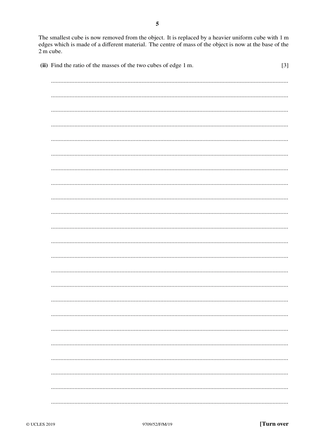 Cambridge A Level Mathematics 9709 2019 Feb/March Paper 5 · Variant 2 question paper, page 5 of 16