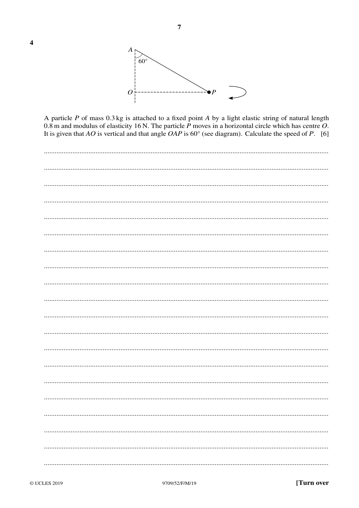 Cambridge A Level Mathematics 9709 2019 Feb/March Paper 5 · Variant 2 question paper, page 7 of 16