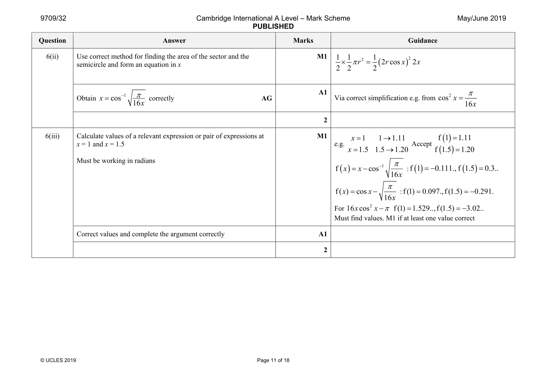 Mark scheme, page 11 of 18