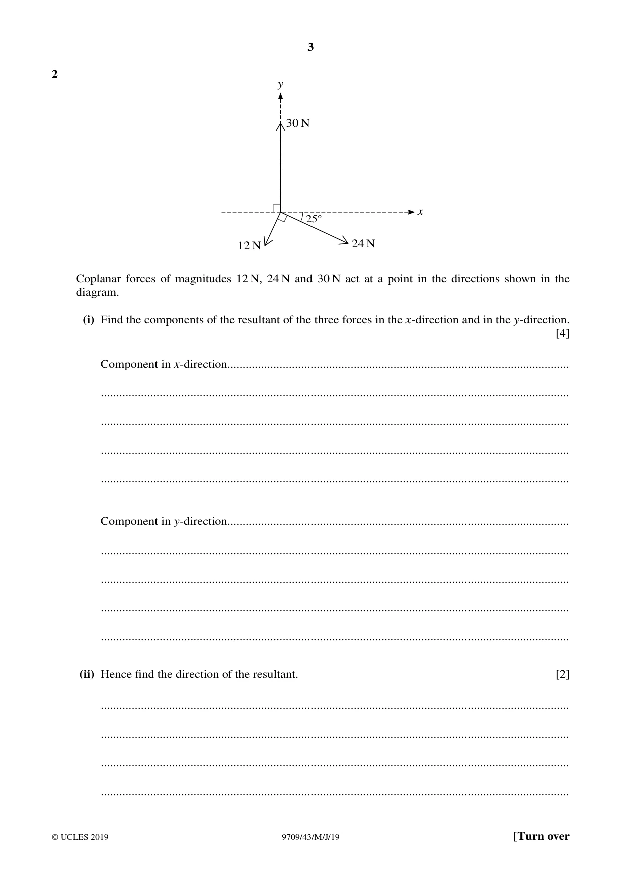Cambridge A Level Mathematics 9709 2019 May/June Paper 4 · Variant 3 question paper, page 3 of 12