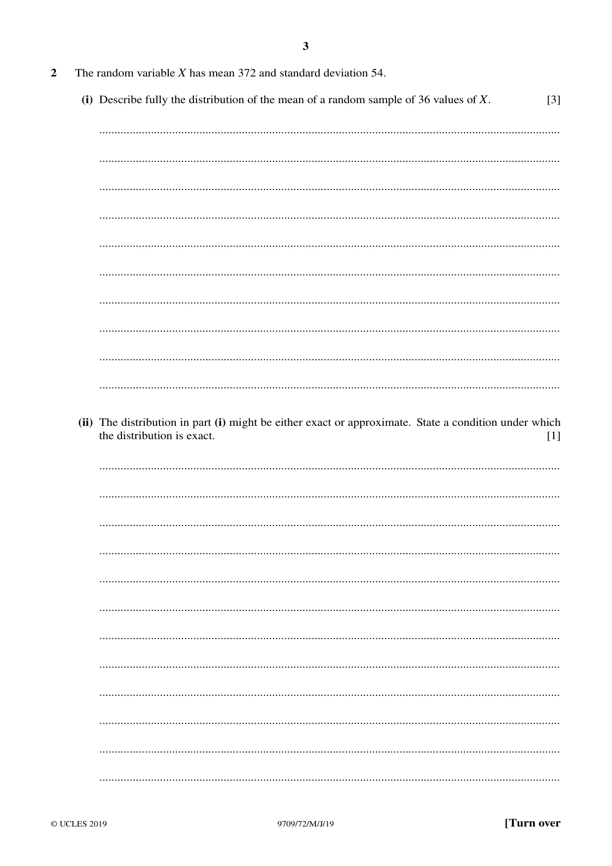 Cambridge A Level Mathematics 9709 2019 May/June Paper 7 · Variant 2 question paper, page 3 of 16
