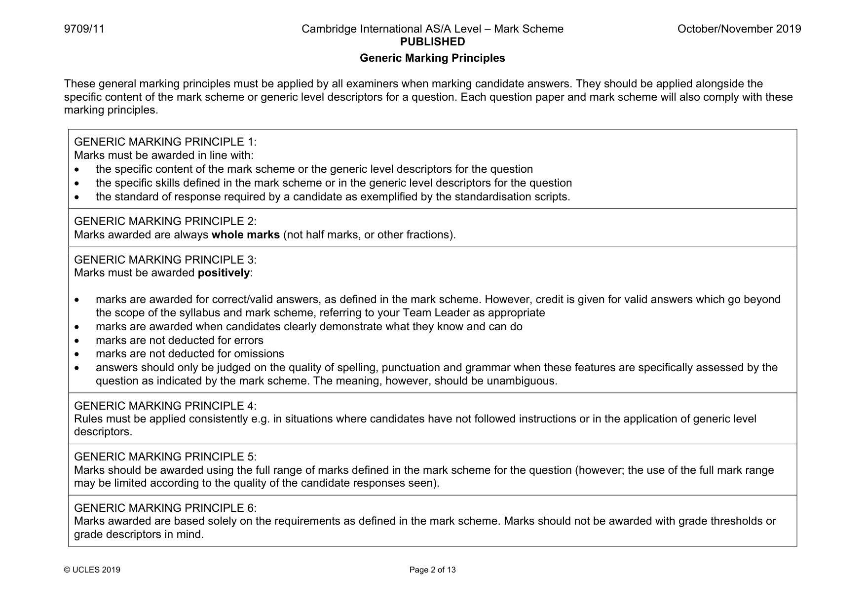 Mark scheme, page 2 of 13