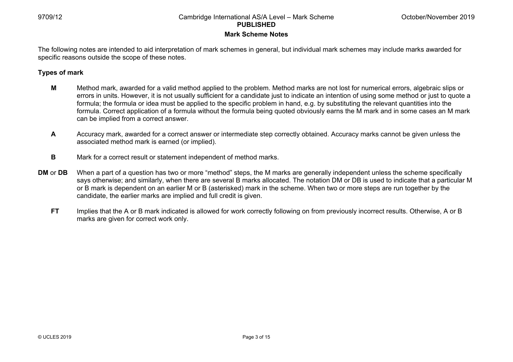 Mark scheme, page 3 of 15