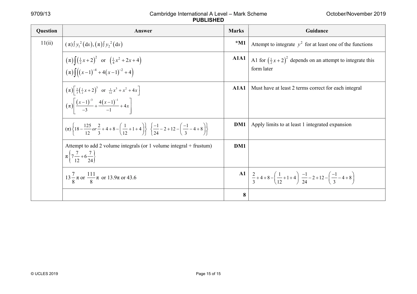 Mark scheme, page 15 of 15