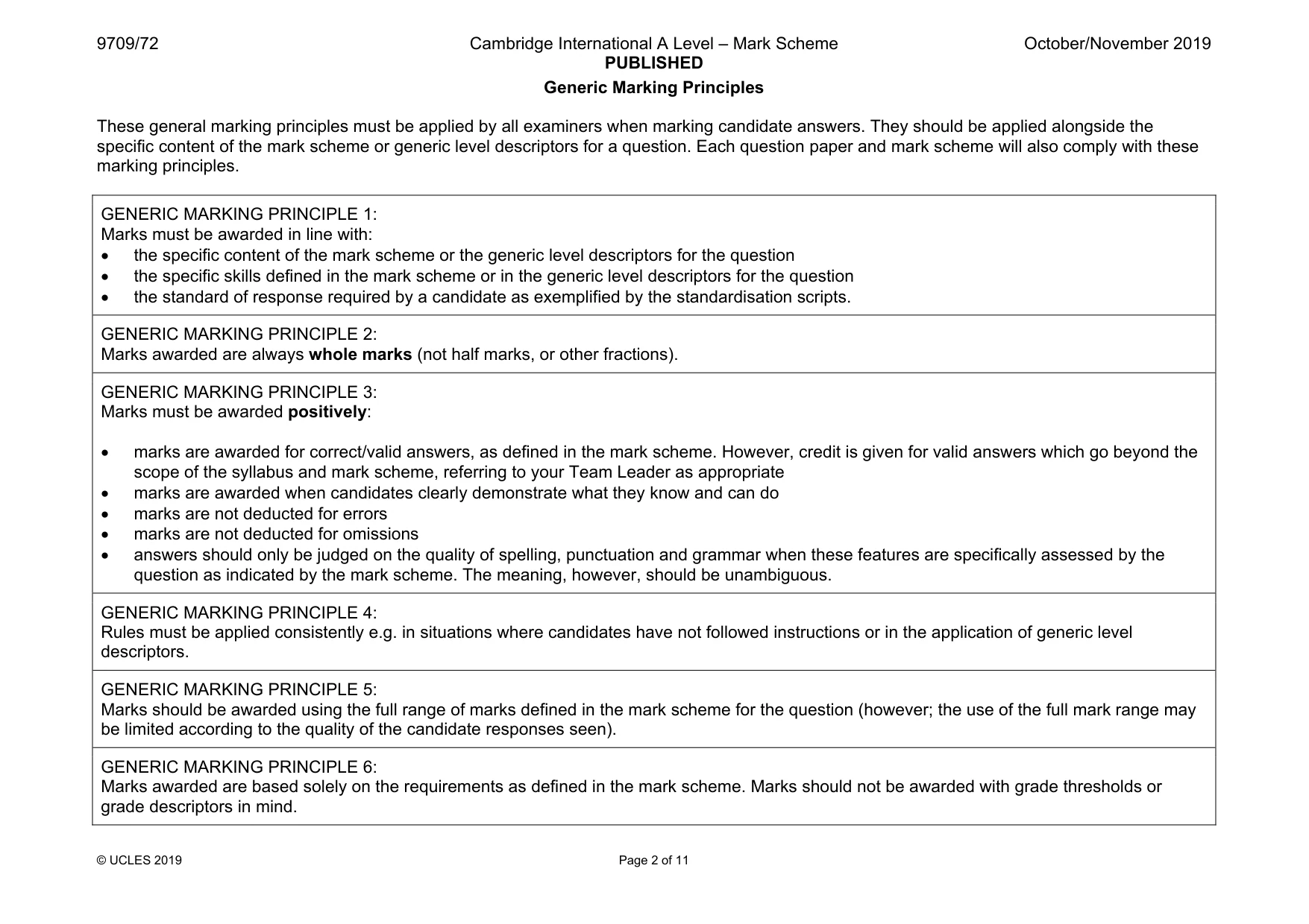 Mark scheme, page 2 of 11