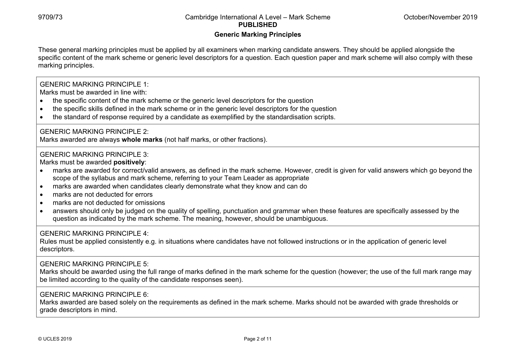 Mark scheme, page 2 of 11