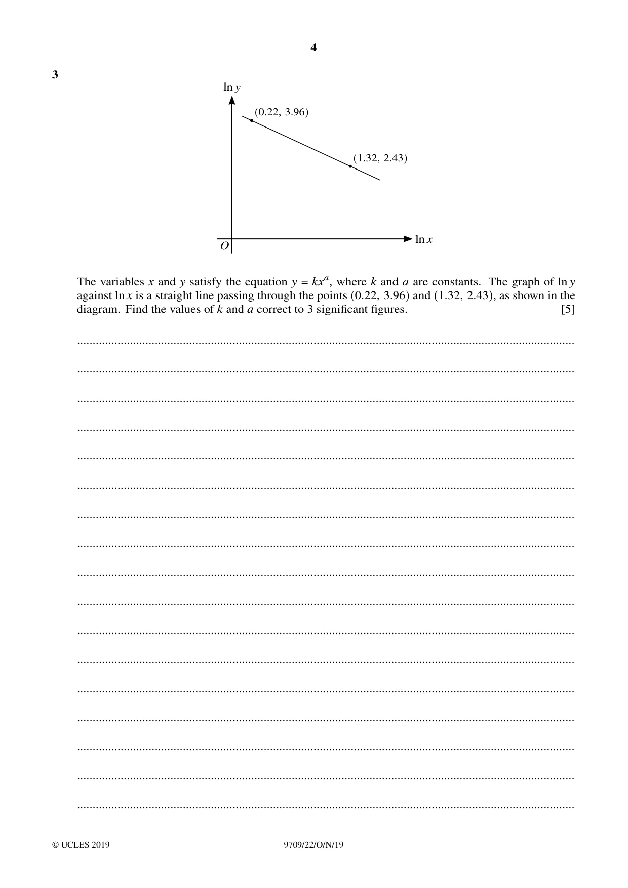Cambridge A Level Mathematics 9709 2019 Oct/Nov Paper 2 · Variant 2 question paper, page 4 of 12