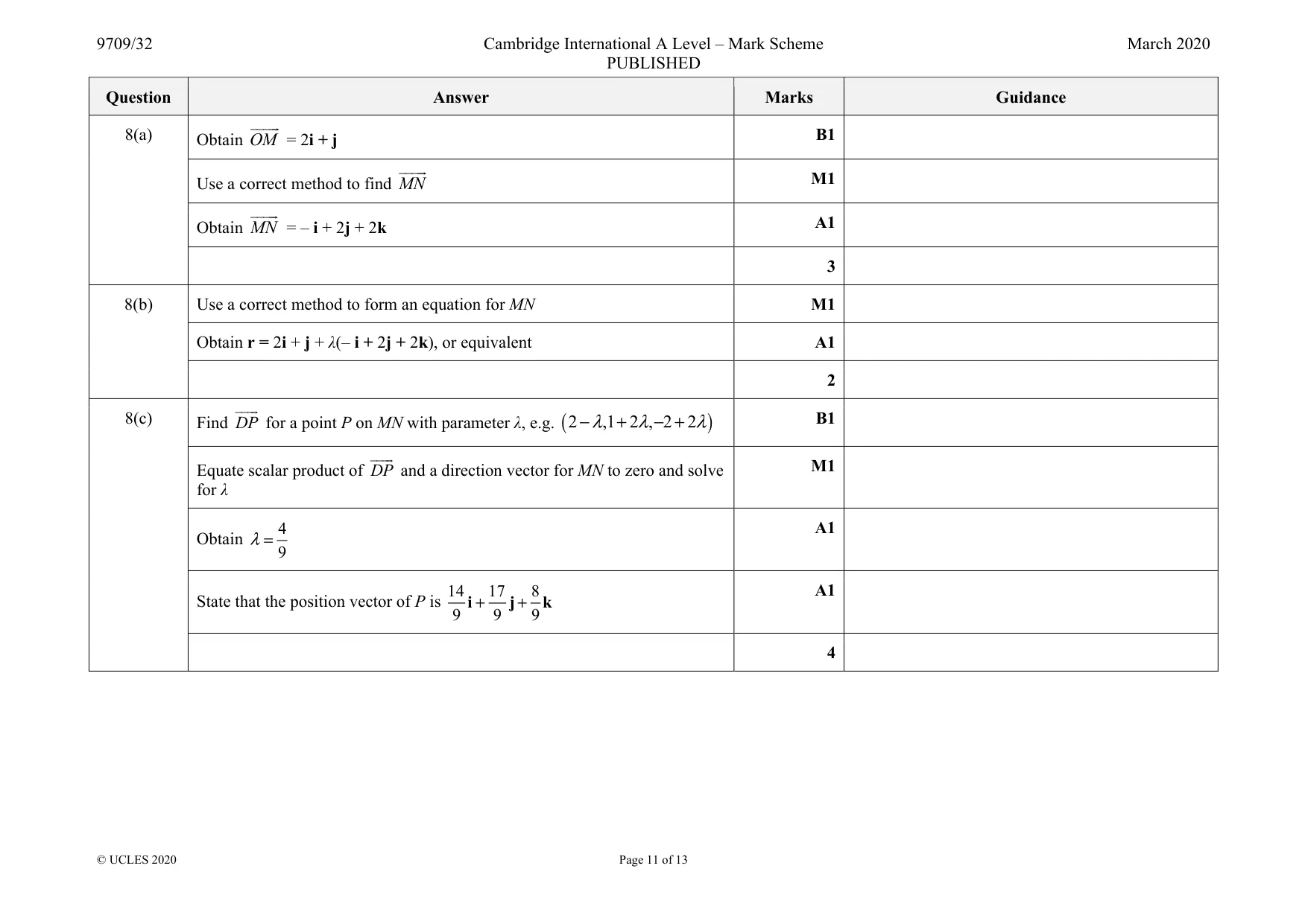 Mark scheme, page 11 of 13