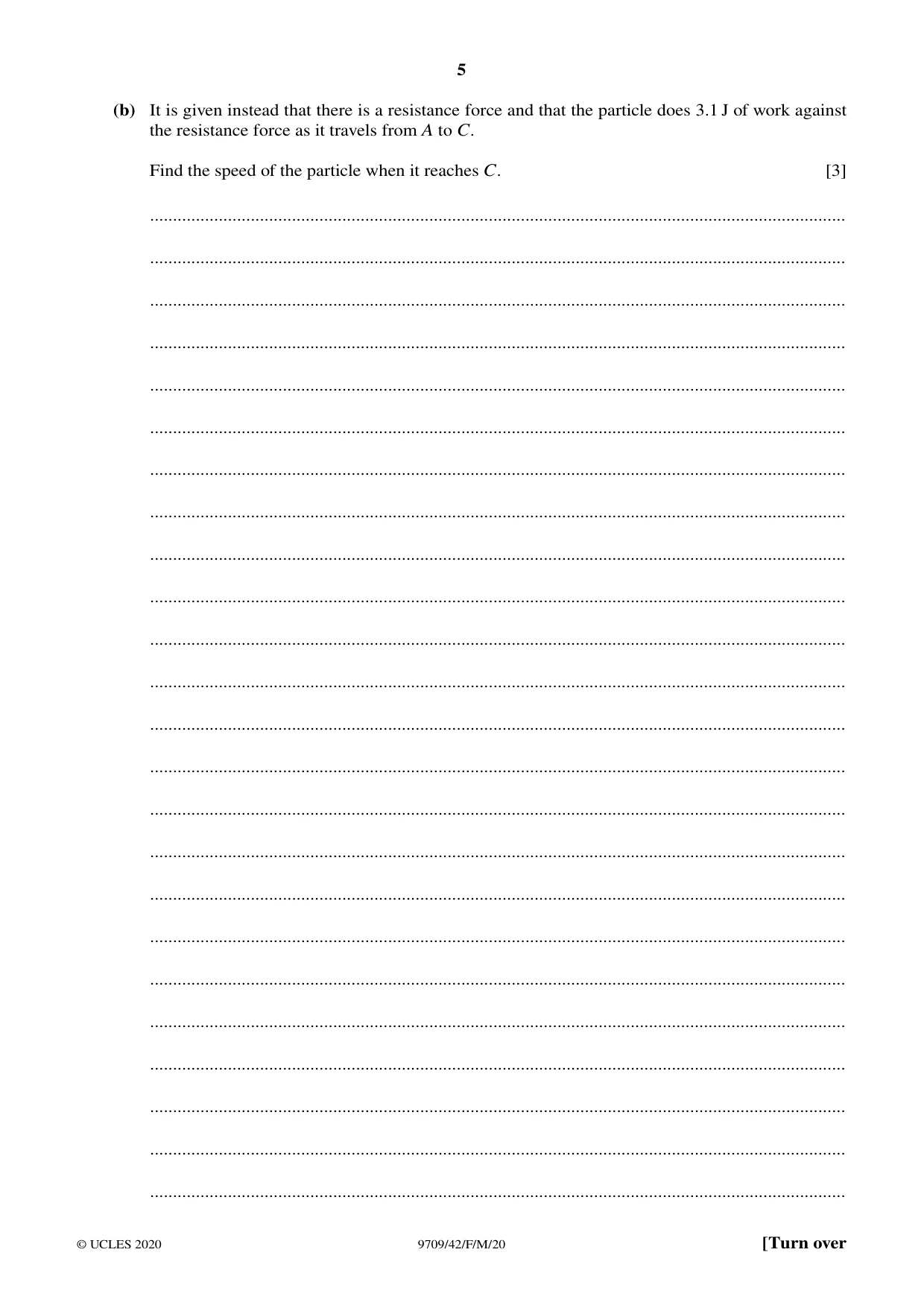Cambridge A Level Mathematics 9709 2020 Feb/March Paper 4 · Variant 2 question paper, page 5 of 16