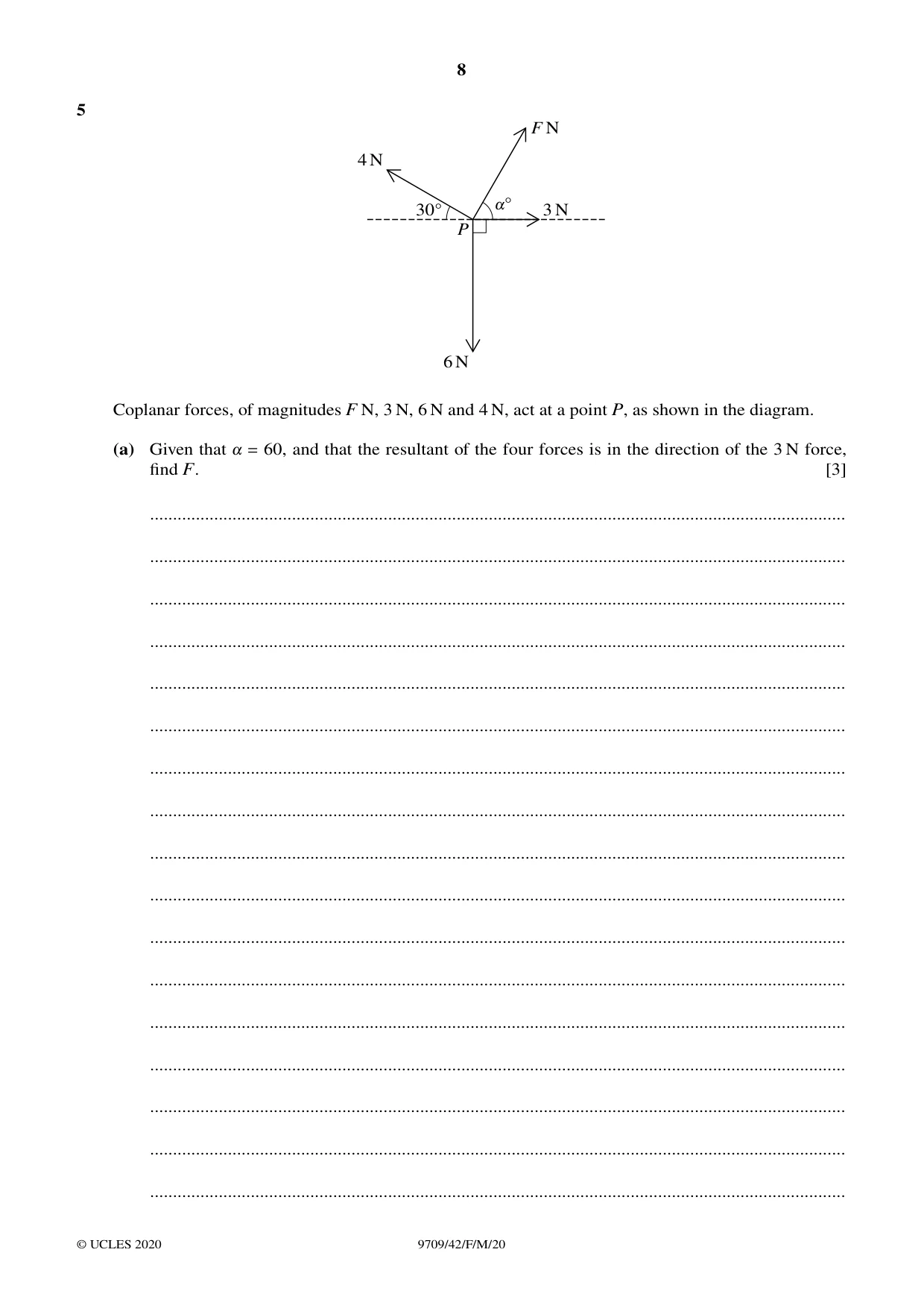 Cambridge A Level Mathematics 9709 2020 Feb/March Paper 4 · Variant 2 question paper, page 8 of 16