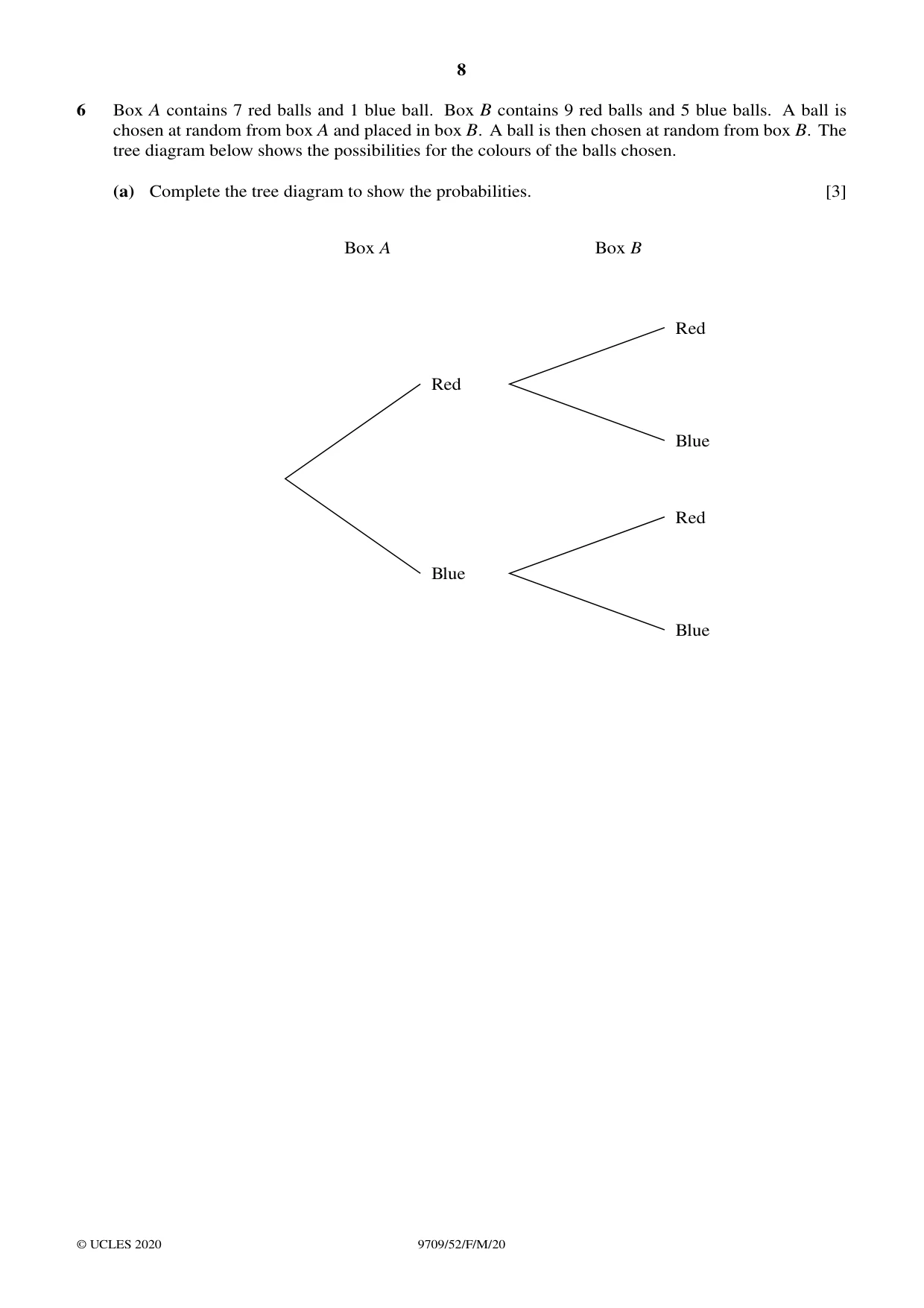 Cambridge A Level Mathematics 9709 2020 Feb/March Paper 5 · Variant 2 question paper, page 8 of 12