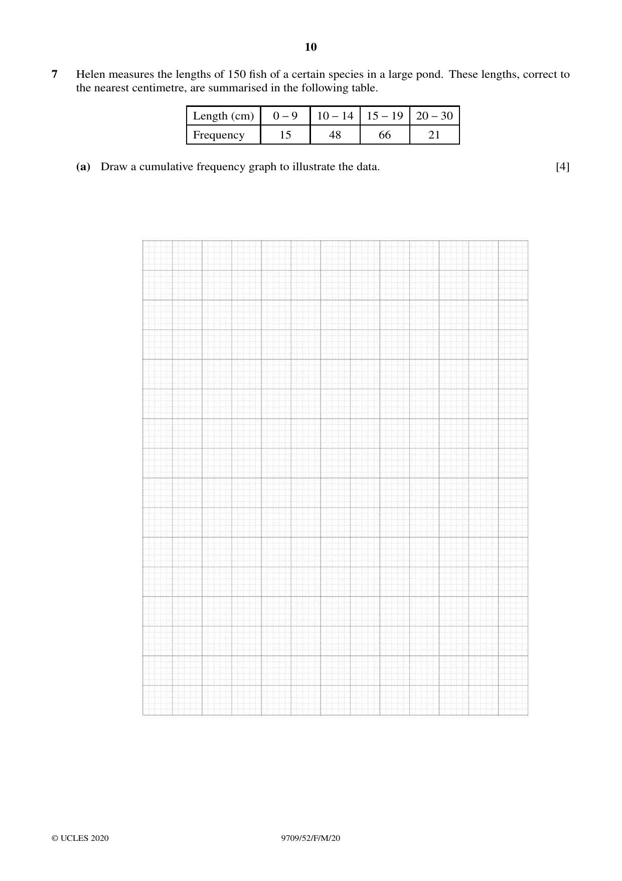 Cambridge A Level Mathematics 9709 2020 Feb/March Paper 5 · Variant 2 question paper, page 10 of 12