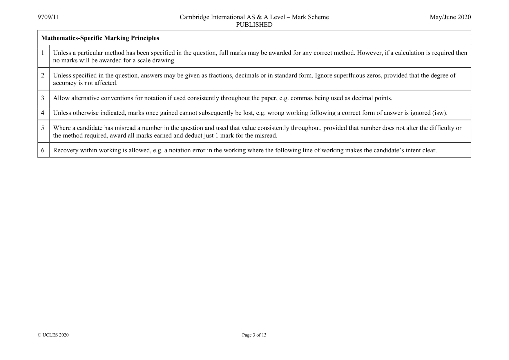 Mark scheme, page 3 of 13