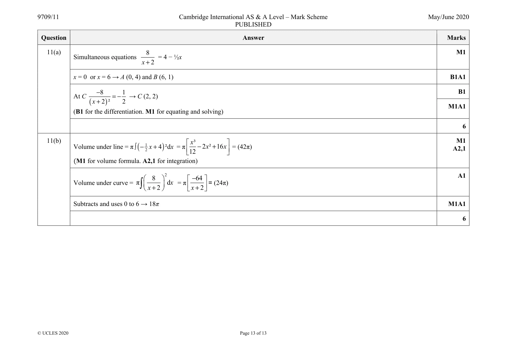 Mark scheme, page 13 of 13