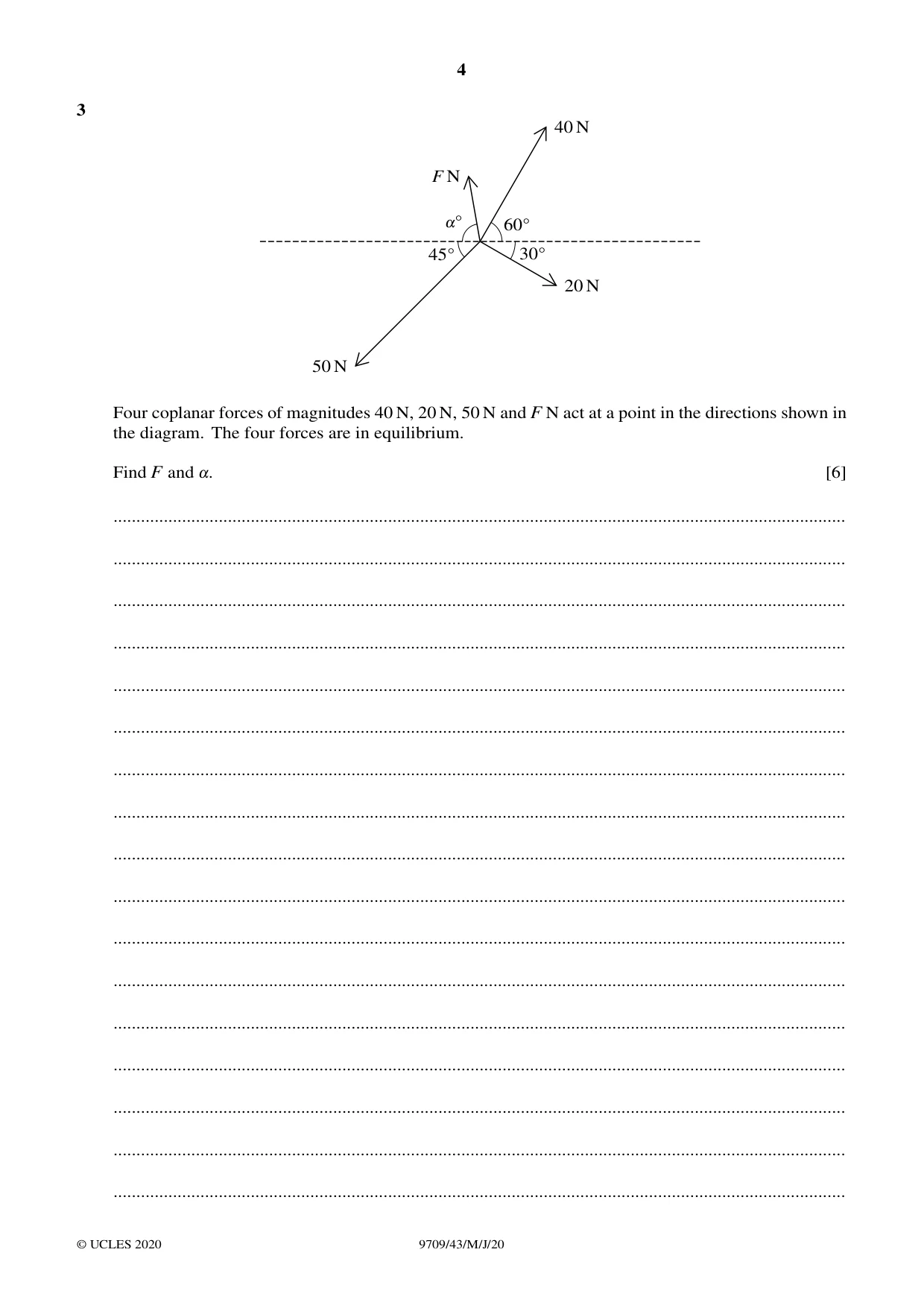 Cambridge A Level Mathematics 9709 2020 May/June Paper 4 · Variant 3 question paper, page 4 of 12