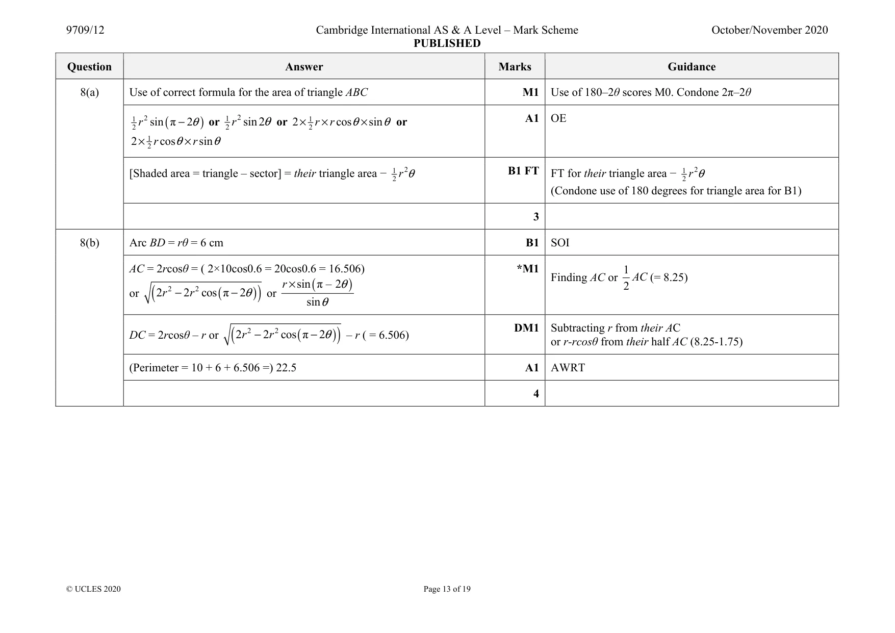 Mark scheme, page 13 of 19