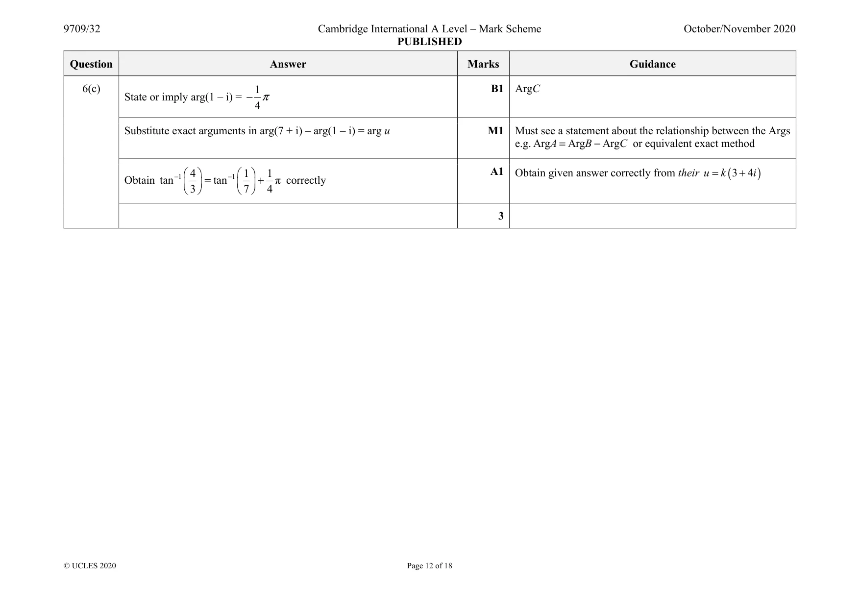 Mark scheme, page 12 of 18