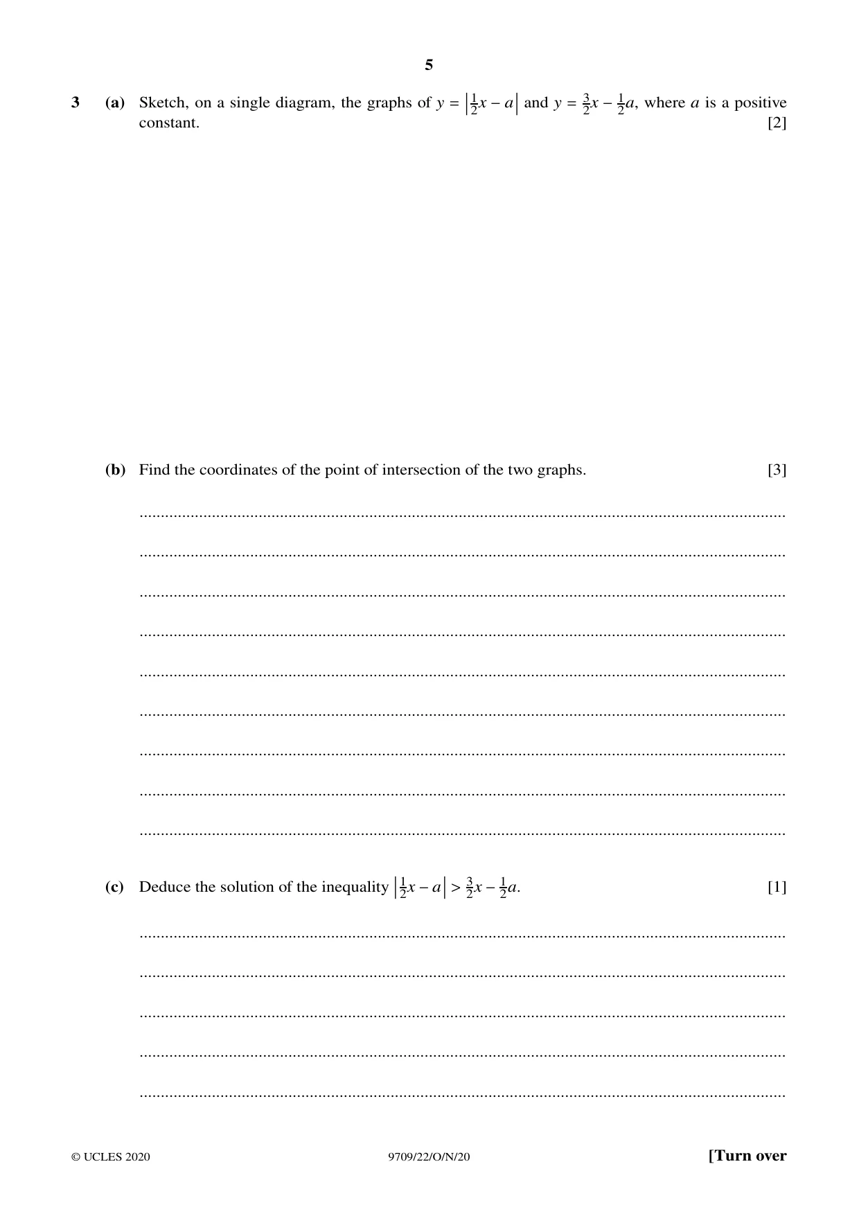 Cambridge A Level Mathematics 9709 2020 Oct/Nov Paper 2 · Variant 2 question paper, page 5 of 16