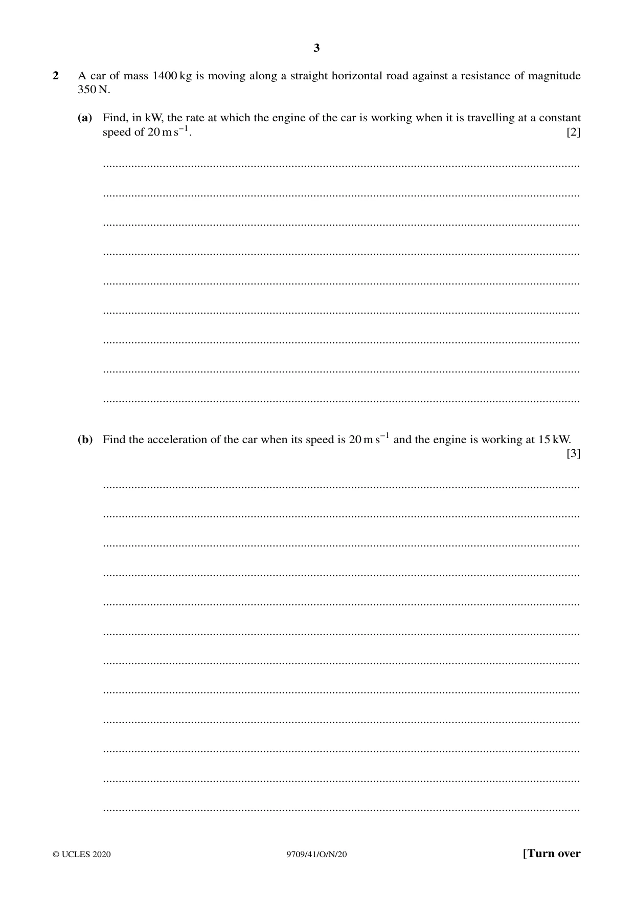 Cambridge A Level Mathematics 9709 2020 Oct/Nov Paper 4 · Variant 1 question paper, page 3 of 12