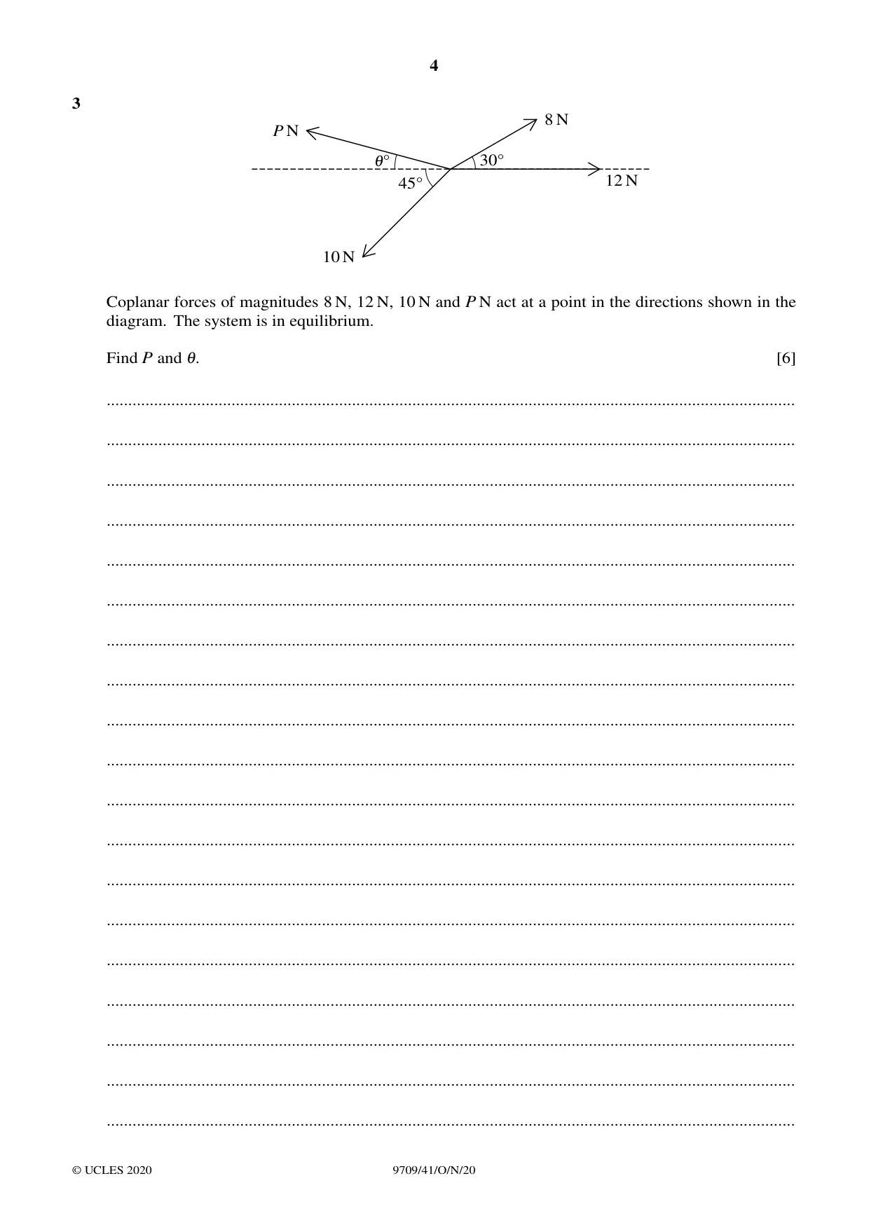 Cambridge A Level Mathematics 9709 2020 Oct/Nov Paper 4 · Variant 1 question paper, page 4 of 12
