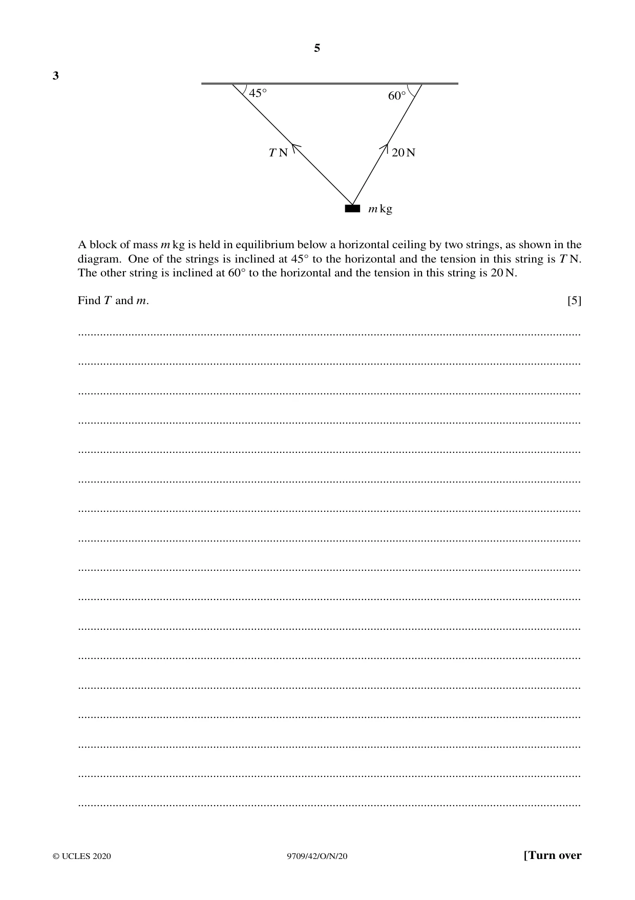 Cambridge A Level Mathematics 9709 2020 Oct/Nov Paper 4 · Variant 2 question paper, page 5 of 16