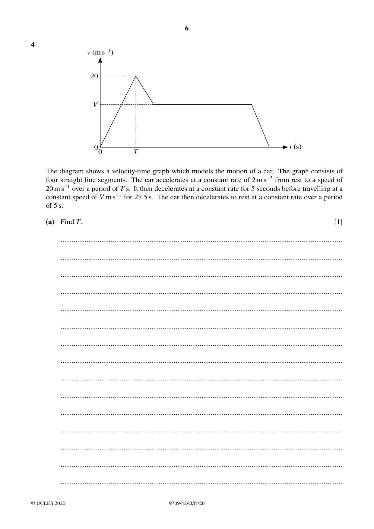 Cambridge A Level Mathematics 9709 2020 Oct/Nov Paper 4 · Variant 2 question paper, page 6 of 16