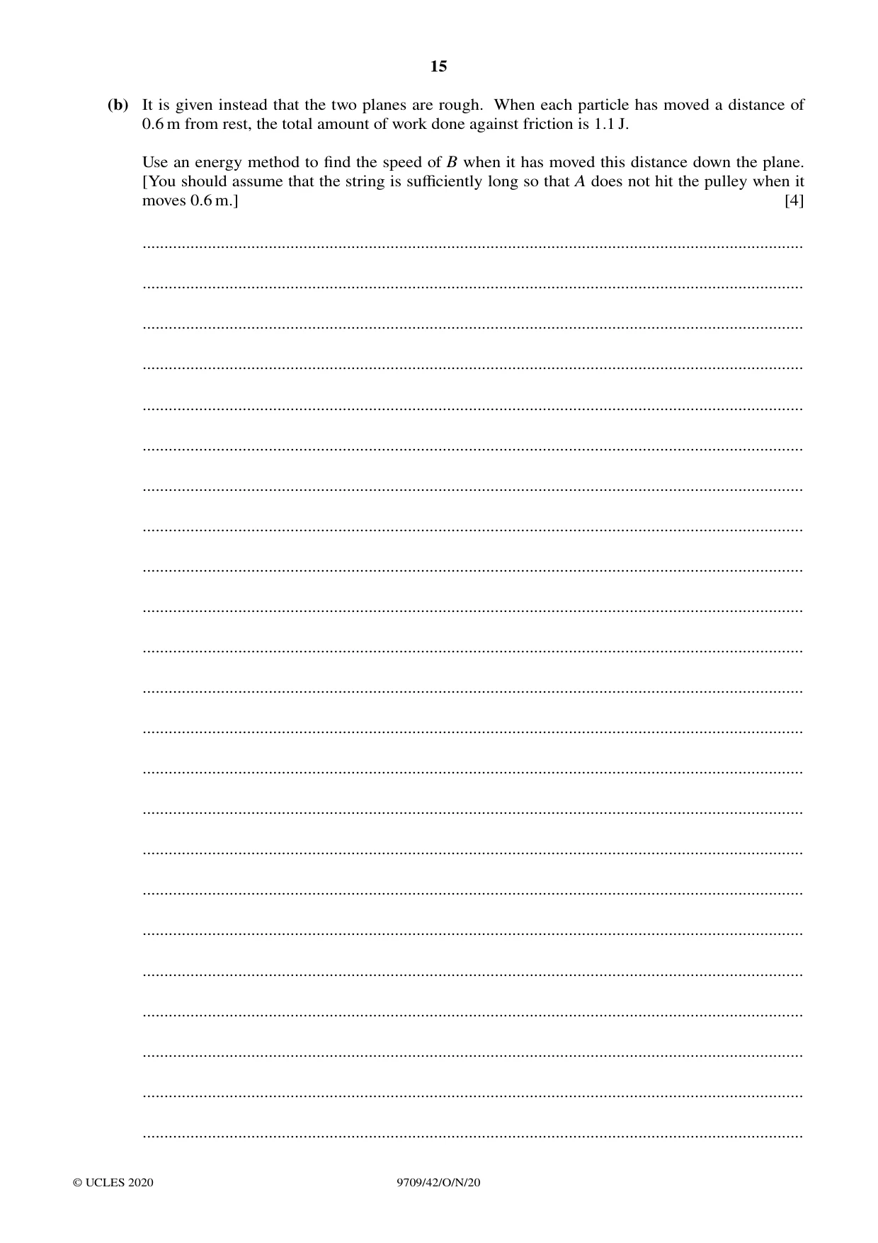 Cambridge A Level Mathematics 9709 2020 Oct/Nov Paper 4 · Variant 2 question paper, page 15 of 16