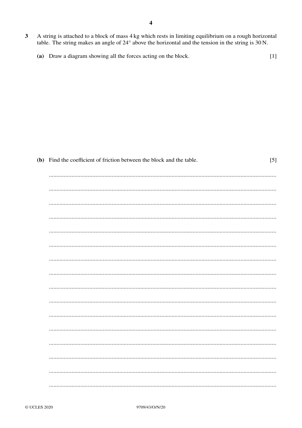 Cambridge A Level Mathematics 9709 2020 Oct/Nov Paper 4 · Variant 3 question paper, page 4 of 12