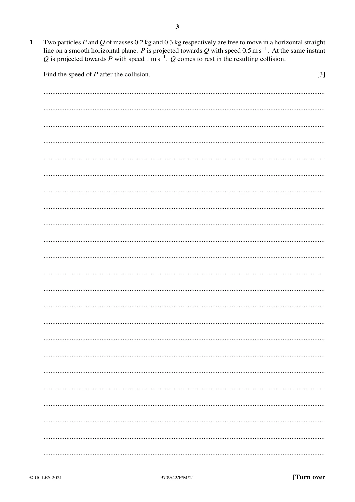 Cambridge A Level Mathematics 9709 2021 Feb/March Paper 4 · Variant 2 question paper, page 3 of 16
