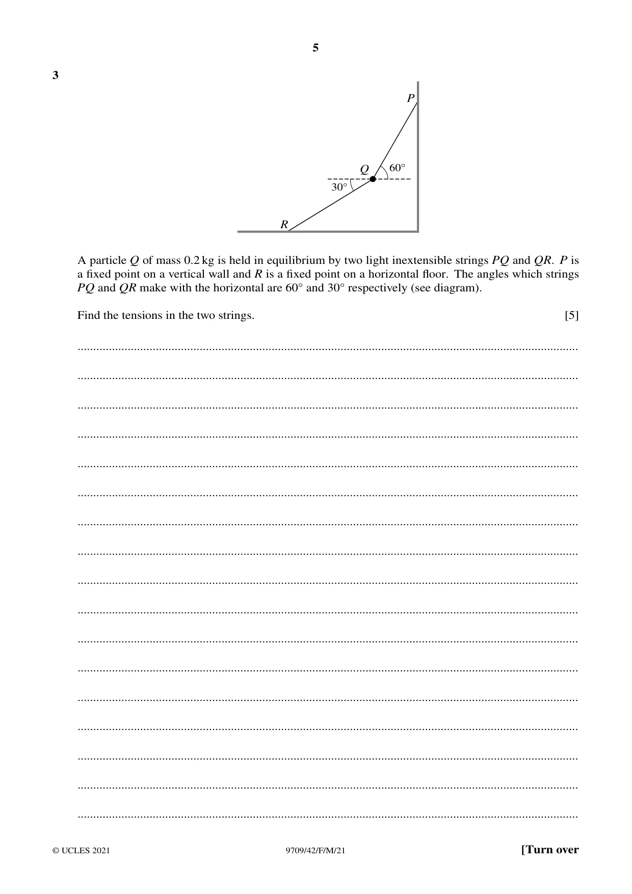Cambridge A Level Mathematics 9709 2021 Feb/March Paper 4 · Variant 2 question paper, page 5 of 16