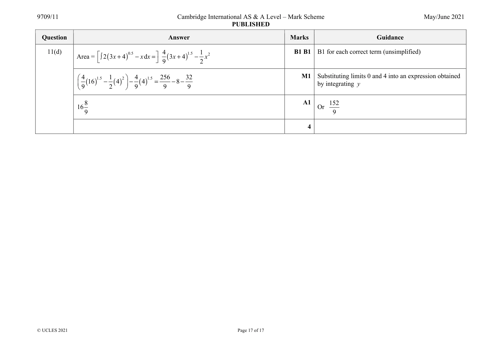 Mark scheme, page 17 of 17
