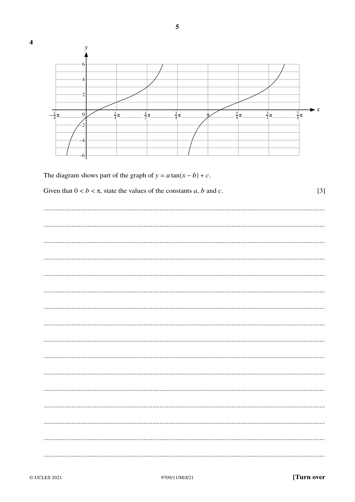 Cambridge A Level Mathematics 9709 2021 May/June Paper 1 · Variant 1 question paper, page 5 of 20