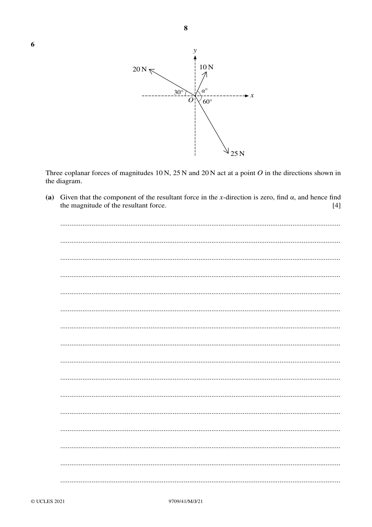 Cambridge A Level Mathematics 9709 2021 May/June Paper 4 · Variant 1 question paper, page 8 of 12
