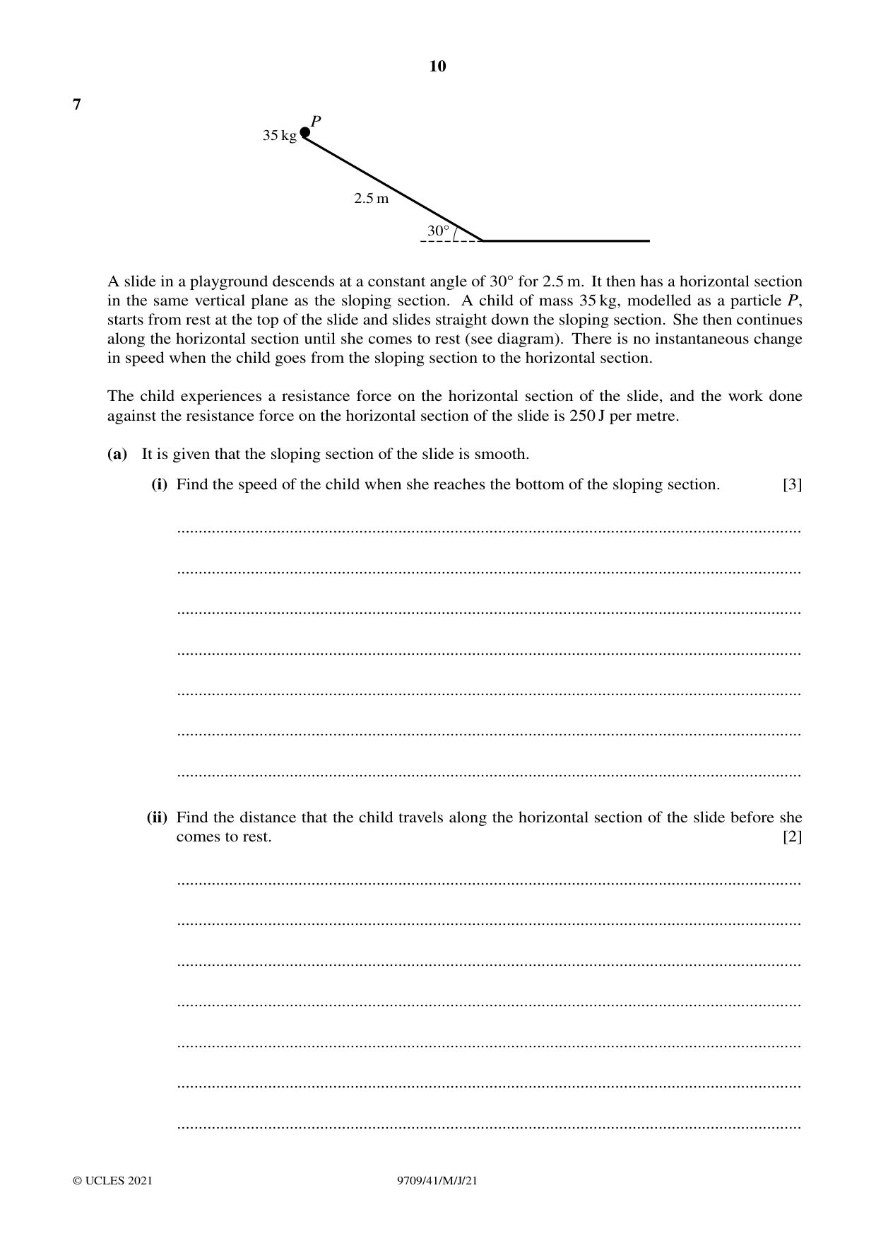 Cambridge A Level Mathematics 9709 2021 May/June Paper 4 · Variant 1 question paper, page 10 of 12