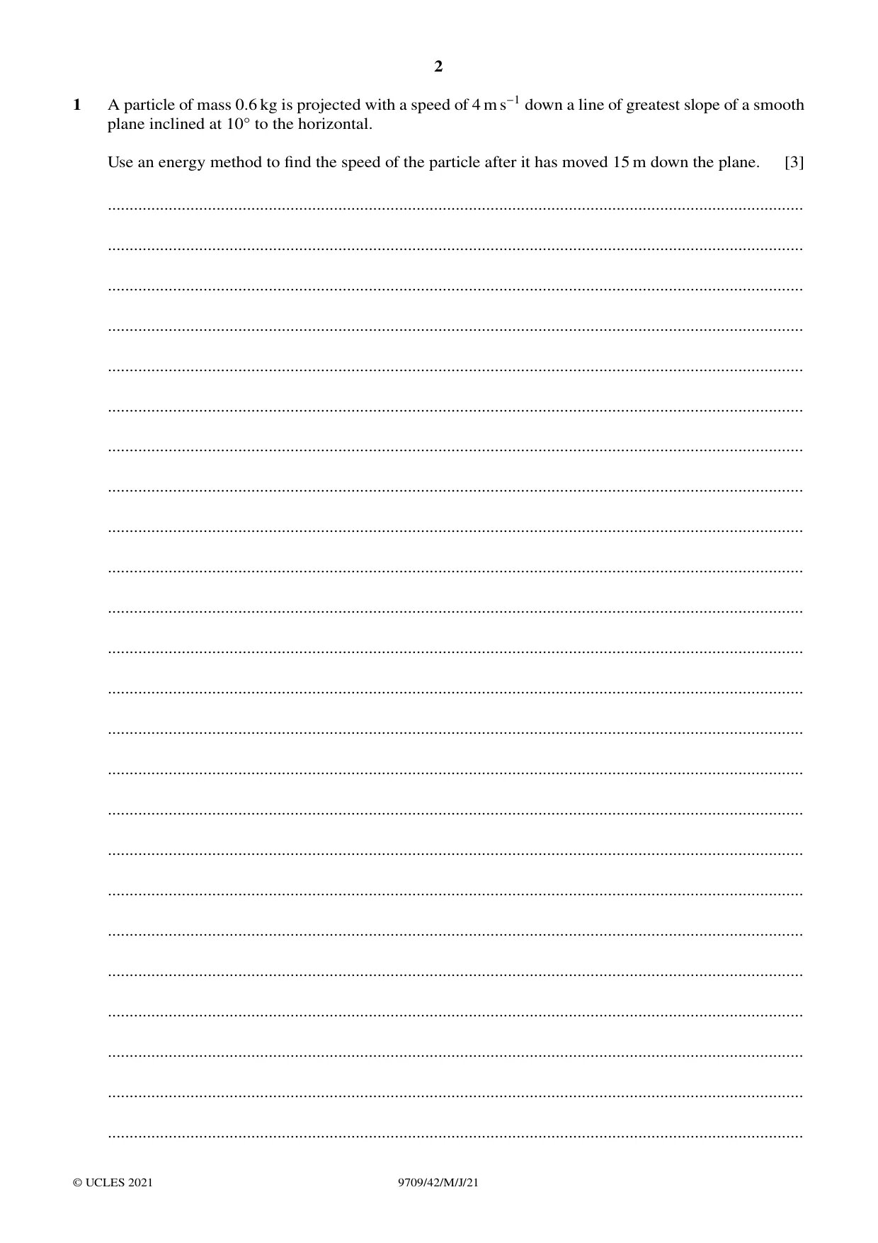 Cambridge A Level Mathematics 9709 2021 May/June Paper 4 · Variant 2 question paper, page 2 of 12