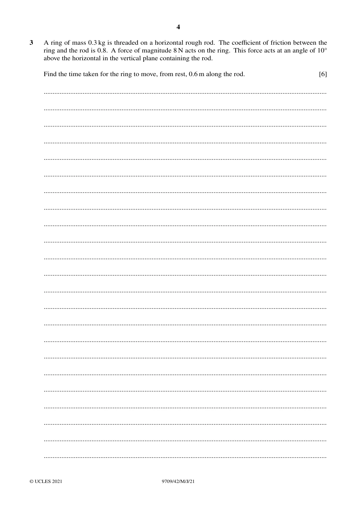 Cambridge A Level Mathematics 9709 2021 May/June Paper 4 · Variant 2 question paper, page 4 of 12