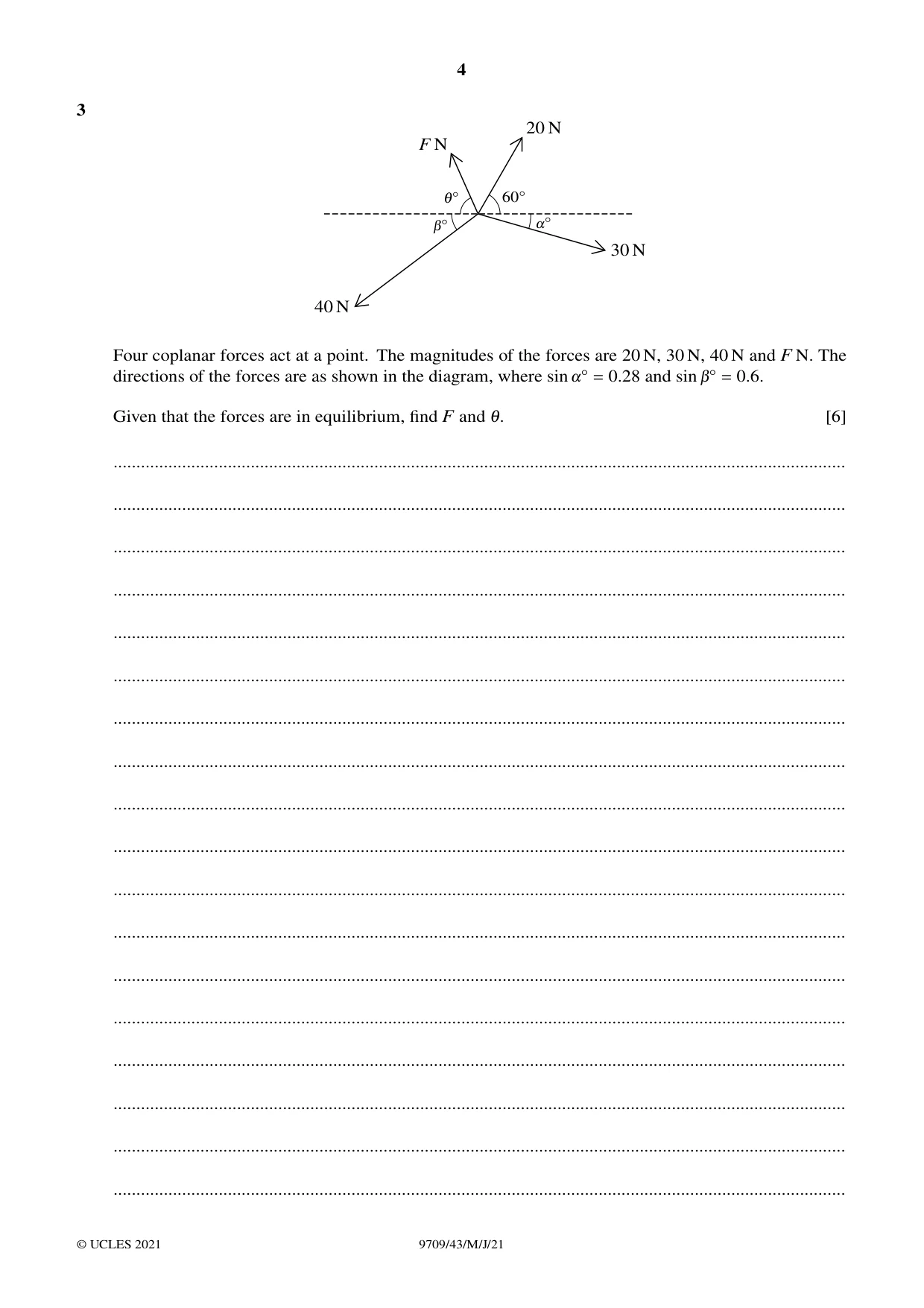 Cambridge A Level Mathematics 9709 2021 May/June Paper 4 · Variant 3 question paper, page 4 of 12