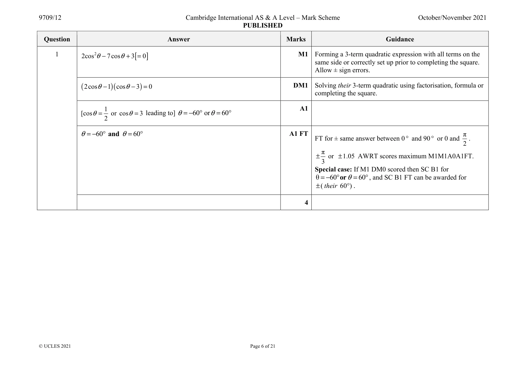 Mark scheme, page 6 of 21