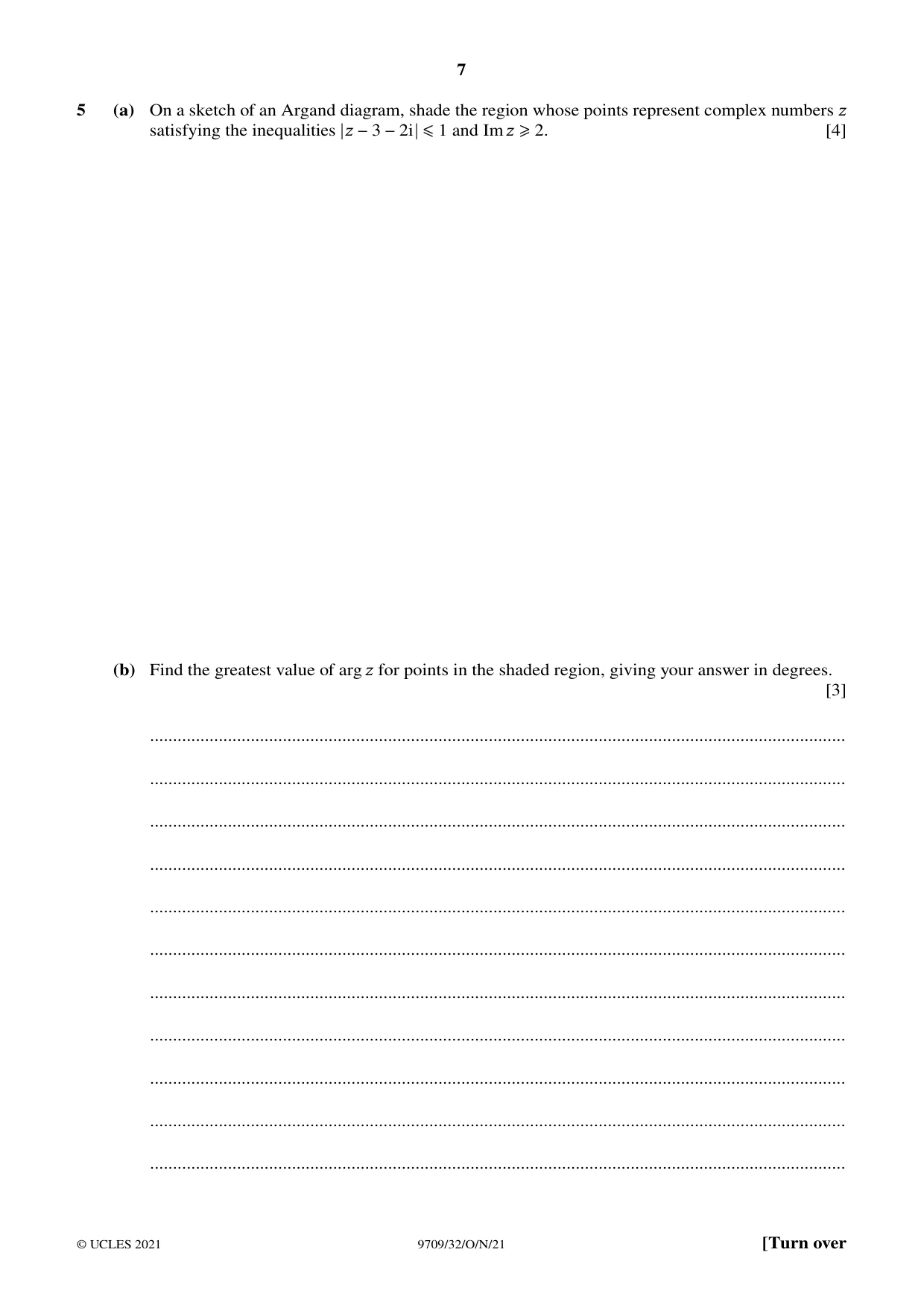 Cambridge A Level Mathematics 9709 2021 Oct/Nov Paper 3 · Variant 2 question paper, page 7 of 20