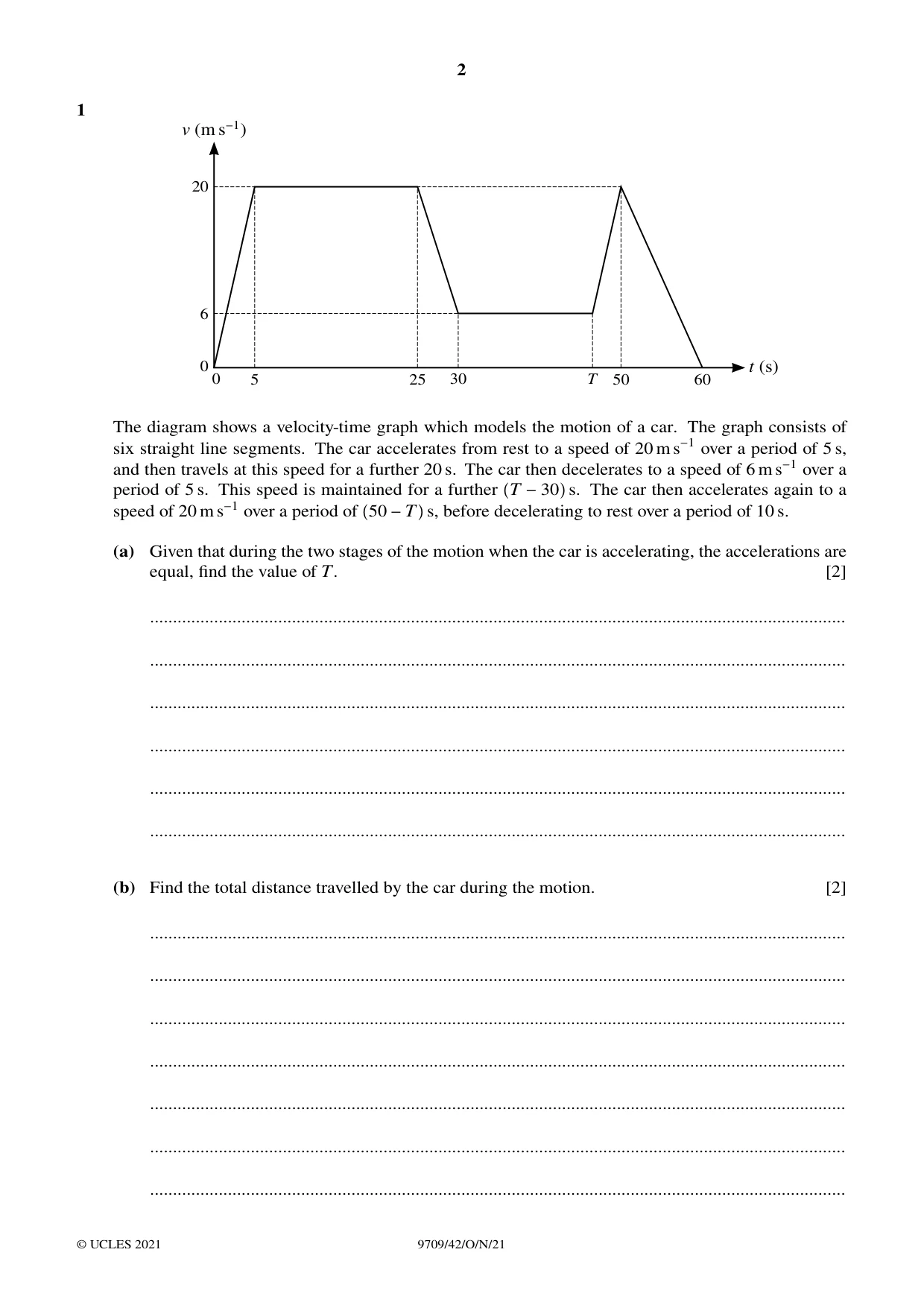Cambridge A Level Mathematics 9709 2021 Oct/Nov Paper 4 · Variant 2 question paper, page 2 of 12