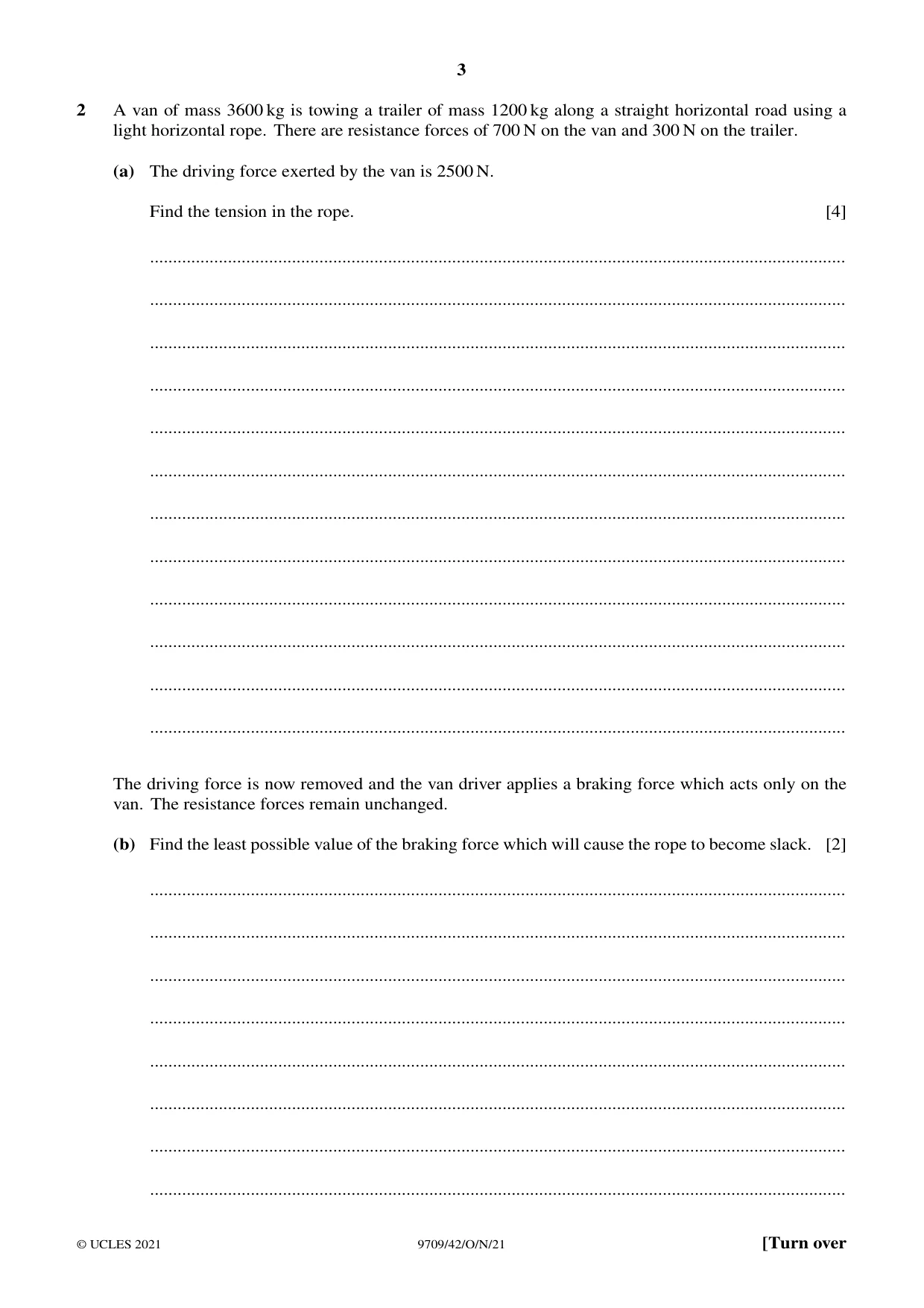 Cambridge A Level Mathematics 9709 2021 Oct/Nov Paper 4 · Variant 2 question paper, page 3 of 12