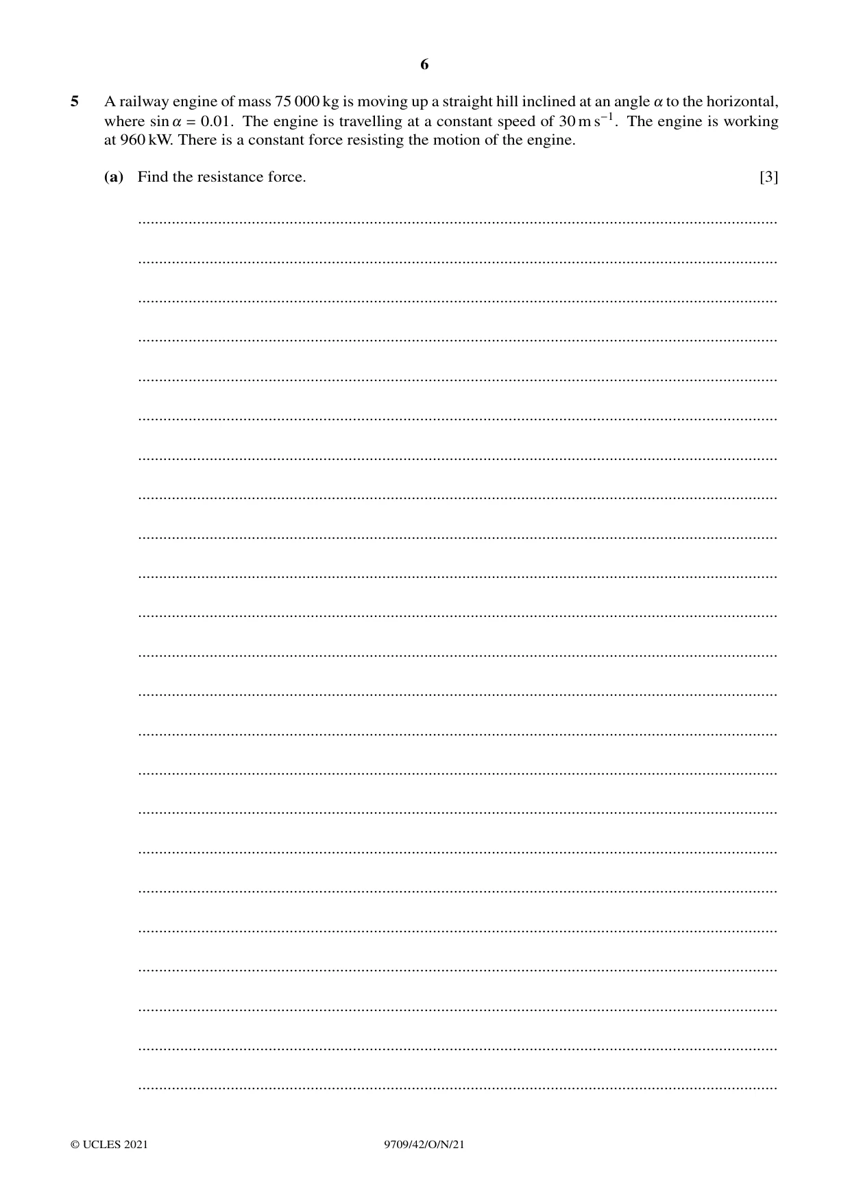 Cambridge A Level Mathematics 9709 2021 Oct/Nov Paper 4 · Variant 2 question paper, page 6 of 12
