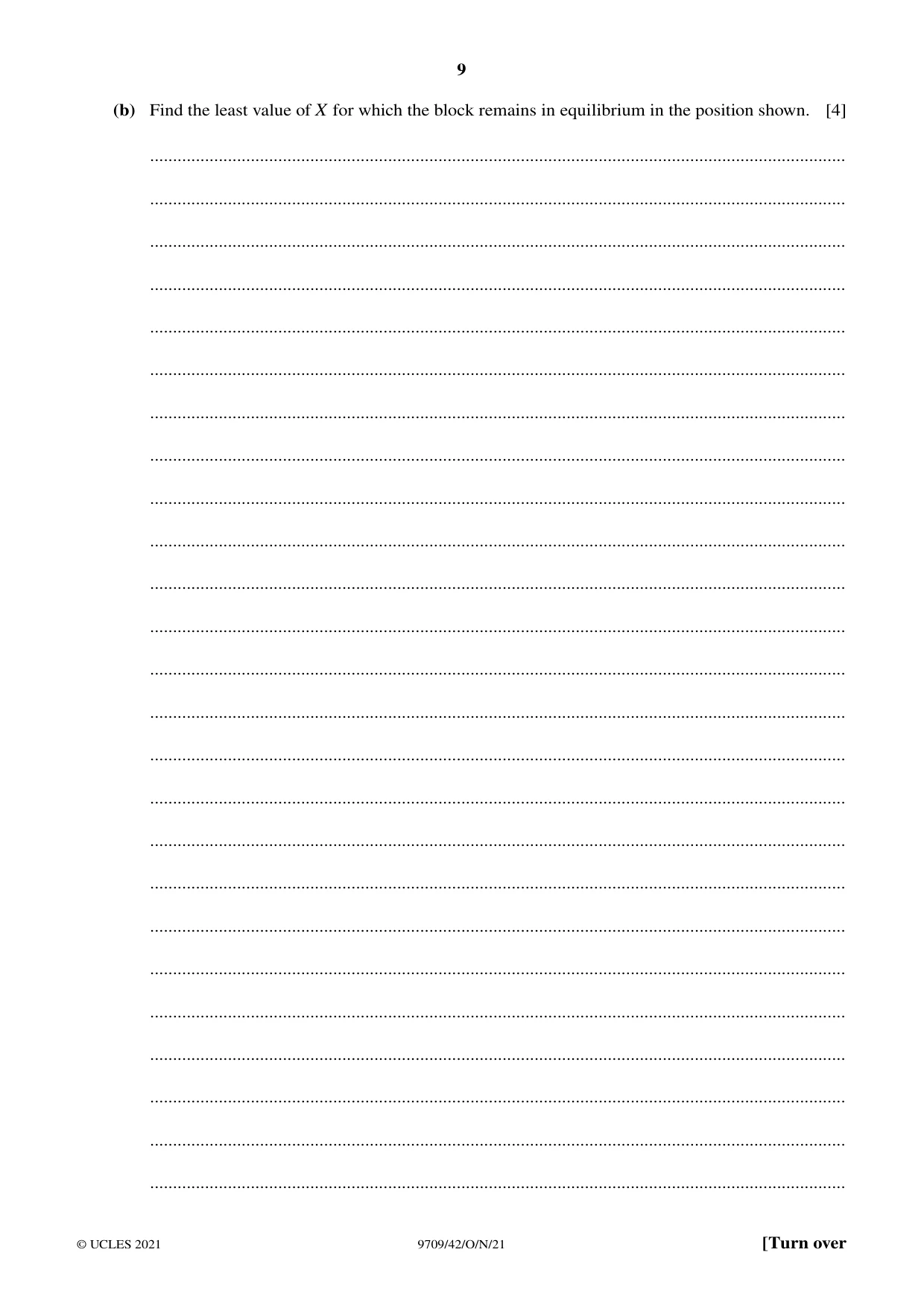 Cambridge A Level Mathematics 9709 2021 Oct/Nov Paper 4 · Variant 2 question paper, page 9 of 12