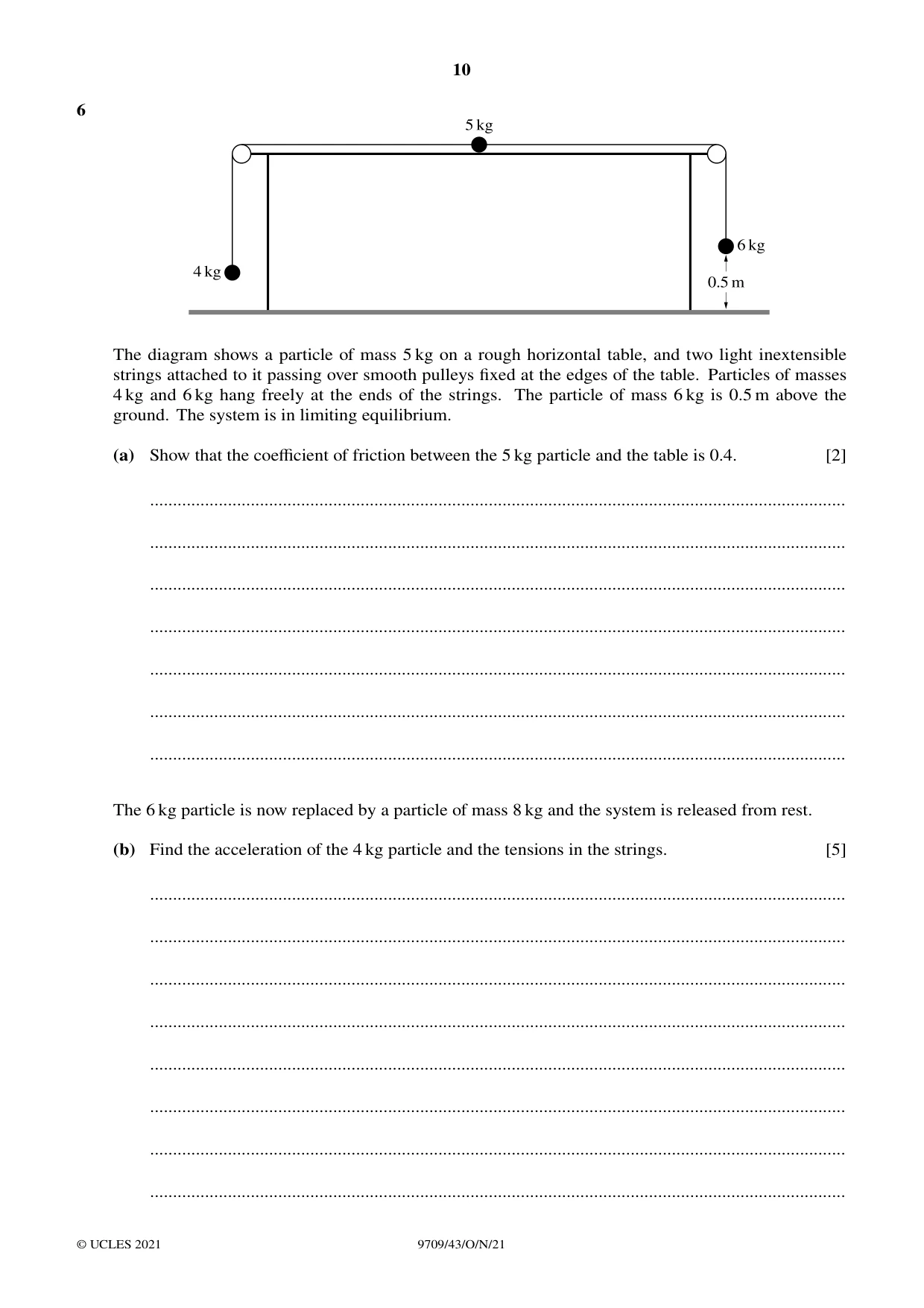 Cambridge A Level Mathematics 9709 2021 Oct/Nov Paper 4 · Variant 3 question paper, page 10 of 12