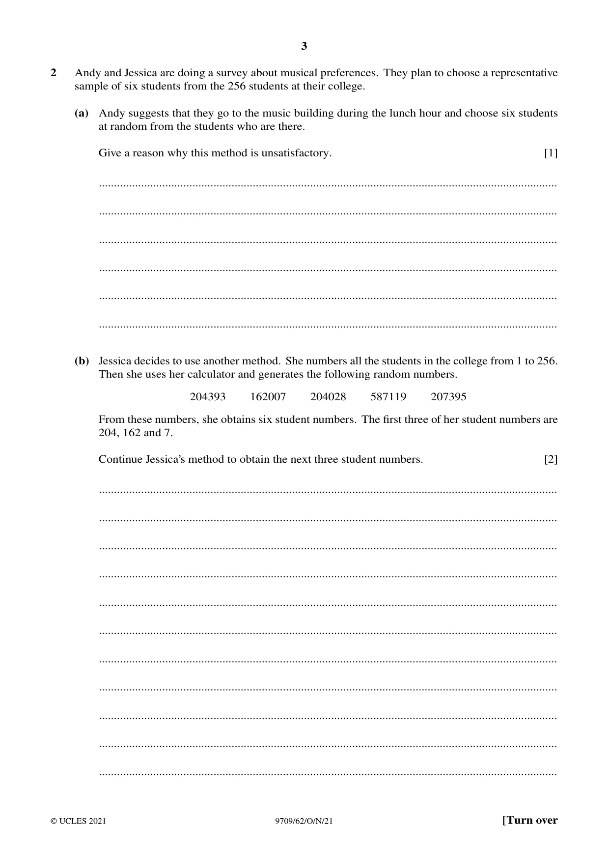 Cambridge A Level Mathematics 9709 2021 Oct/Nov Paper 6 · Variant 2 question paper, page 3 of 12