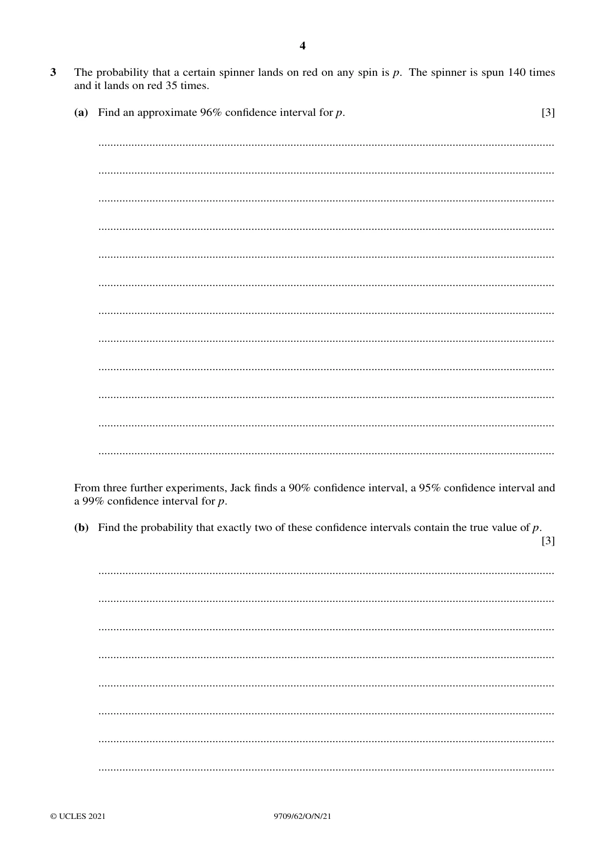 Cambridge A Level Mathematics 9709 2021 Oct/Nov Paper 6 · Variant 2 question paper, page 4 of 12
