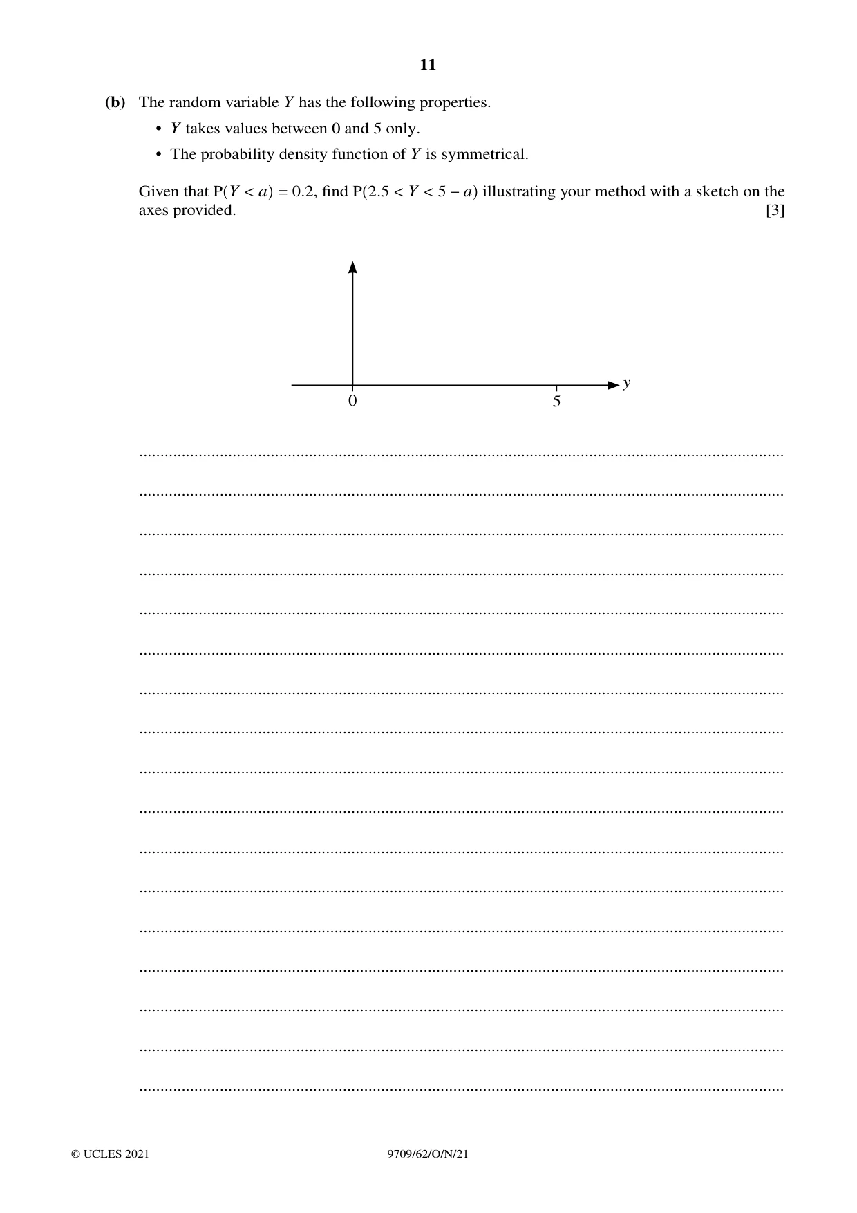 Cambridge A Level Mathematics 9709 2021 Oct/Nov Paper 6 · Variant 2 question paper, page 11 of 12