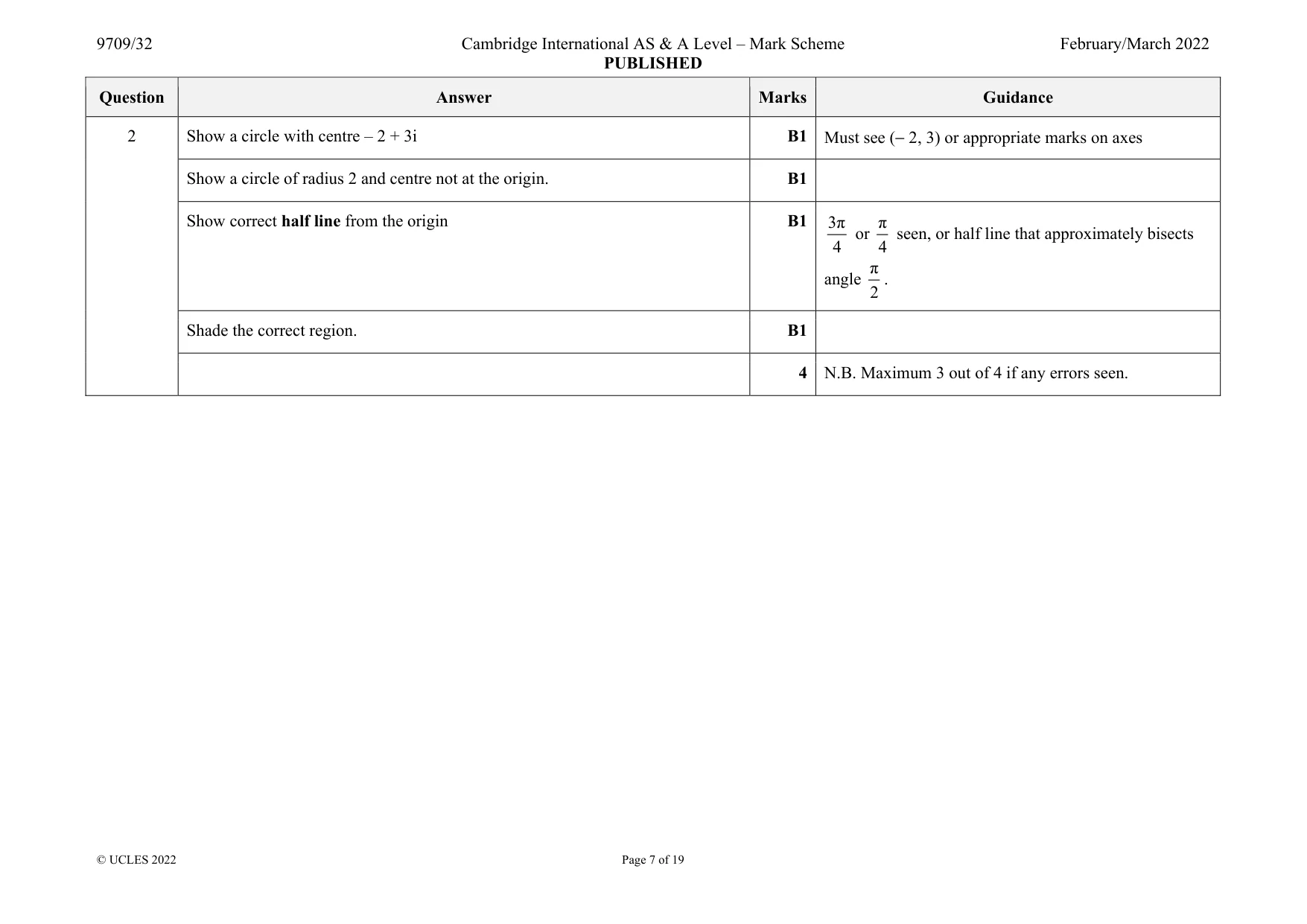 Mark scheme, page 7 of 19